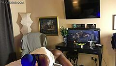 gay ebony twink gets daddy's big black cock plugged