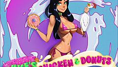 Annie fingers her tight asshole in doggystyle