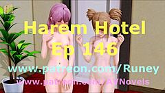 hey, playing harem hotel game in a hotel room