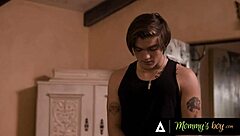 Mommy's Boy Feels Jealous As Stepmom Jupiter Jetson Invites Him For Double Penetration.