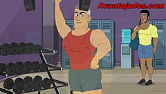 Intense Cartoon Gay Gym Session