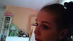 White Slut Sucks Cock Passionately