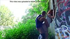 German Bbw Fucked By Two Guys In Berlin Park