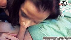 Is This German Milf Flashing Tits On The Street For A Public Sex Pickup?