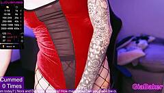 Gia Baker Teases with Feet and Dildo in Outfit