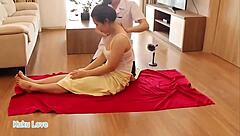 Full body massage turns into hardcore Asian anal play