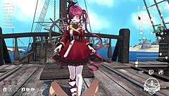 Horny captain fucks big breasted teen with monster cock in 3d episode 1