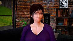 Redhead milf with small tits in my new family game