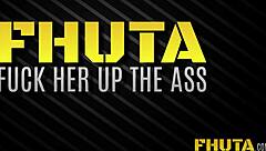 fhuta woken up by big hard cock, brunette young babe bent over