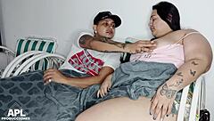 Look what I do to my stepmother's pussy while we watch TV in the living room