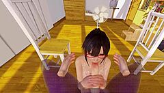 She Sucked Me Off in Virtual Reality Hentai Anime