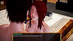 Redhead milf with small tits in my new family game