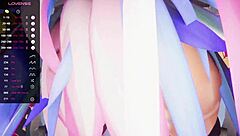 cosmic faith flexes her ass and cums inside