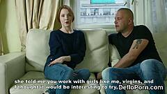 Hey, can you believe this innocent girl spreading wide for her first time?