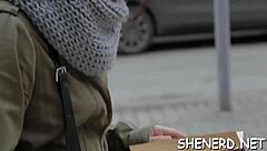 Seducing legal age teen 18+ager in glasses