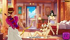 cupid explores intimate encounters with greek beauties in hentai.
