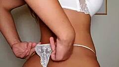 Briana Banderas Strips Lingerie