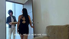 Milan Rodriguez tips delivery guy with huge tits