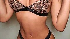 Briana Banderas Strips Lingerie