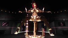 Ryo explores the red robin lounge with a machine table.