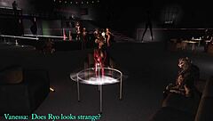 Ryo explores the red robin lounge with a machine table.