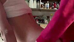 Guy fucks young girl hard in ass in father's garage!