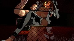 Anime Cow Girl Pounded Hard Against Cage