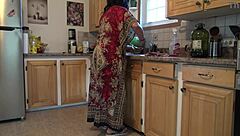 turkish stepmom shocked as stepson licks cum from pussy