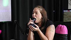 Francis Simas in sheer red lingerie dominates with anal and blowjob