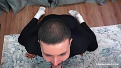 trying to stretch my throat with dildo