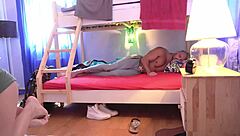 dude meets busty babe in fake hostel with friend