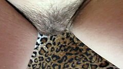 Hairy girl masturbates with vibrator