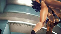 Final fantasy hentai featuring yuna in action