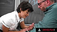 devils film hot teen student nicole aria doesn't complain about rough fucking by her teacher