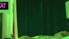 stepmom shares hotel bed with stepson for tight pussy facial finish