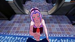 sakura swallows cum, then pov fucked doggystyle