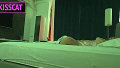 stepmom shares hotel bed with stepson for tight pussy facial finish