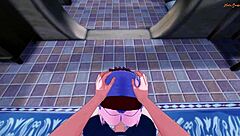 sakura swallows cum, then pov fucked doggystyle