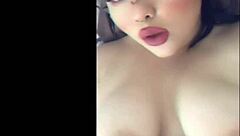 a chubby babe showcases her big natural tits in solo compilation