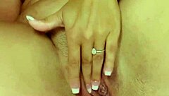 teasing shaved pussy with dildos