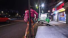 Public Whore Flashing in Miniskirt!