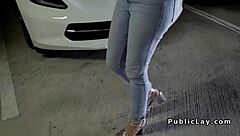 Dude makes blonde laugh, then fucks her