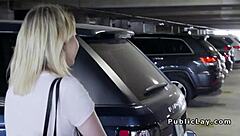 Dude makes blonde laugh, then fucks her