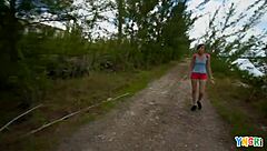 Oops, hikin’ and bangin’ with teen Becca Pierce, so wild y’know!