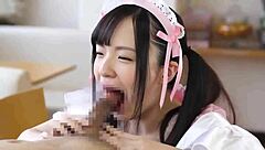 Jav Maid Performs Intense Blowjob Action