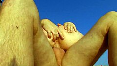 i found this milf touching herself outdoors, then fucked her with condom