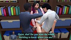 Horny wife cheats on husband in front of him part 4