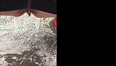 Natural Tits MILF Outdoor Pissing