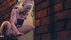 In Genshin Impact hentai, Barbara gets dildo and fucked in uncensored anime scene.