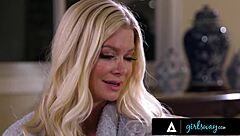 Stepmother helps forgetful stepdaughter with passionate sex acts